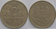 Germany 2 Mark Allemagne 1951 G, TTB/TTB+, KM# 111 -