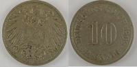 Germany 10 Pfennig Germany 1909 J, TTB, KM#12 -