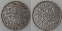 Germany 1 Mark Allemagne, Empire 1906 D, TTB+, KM#14. -