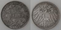Germany 1 Mark Allemagne, Empire 1907 G, TTB+, KM#14. -