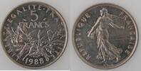 5 Francs 5 Francs France 1988, SUP+ , KM#926a.1 -