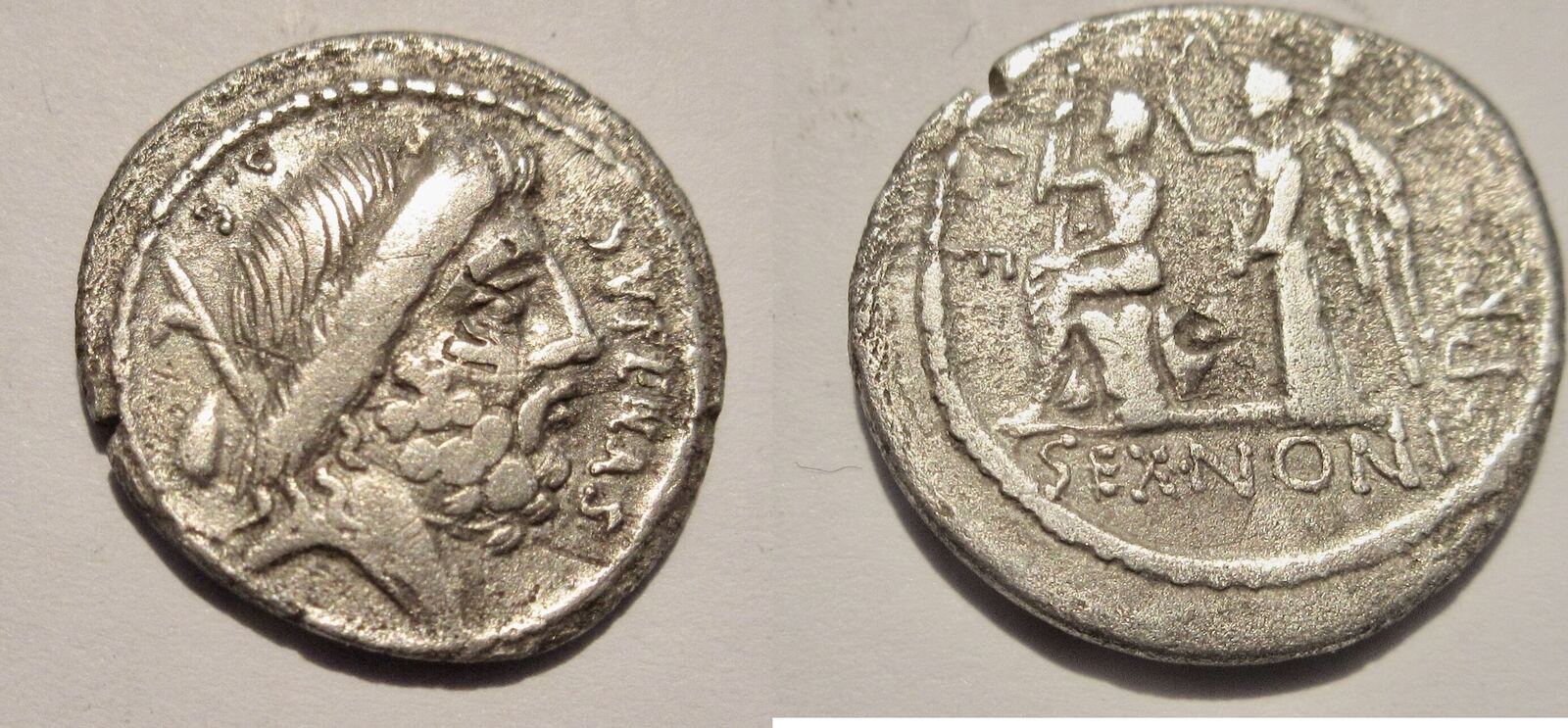 Römische Republik Denar von M. NONIVS SVFENAS 59 v. Chr. Rs