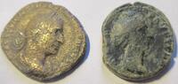 Rom Sesterz/As Lot: Sesterz von Trebonianus Gallus und As von Faustina I. -