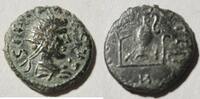 Rom Antoninian Barbarisierter Ae-Antoninian von Tetricus II. Rs. Priestergeräte -