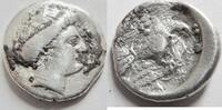 Griechenland Drachme Drachme von Chalkis in Euböa Nymphenkopf/Adler mit Schlange -