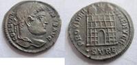 Rom Ae-Follis Ae-18 (Follis) Constantinus I. (dem Großen) aus Trier Rs. Lagertor -
