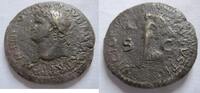 Rom Dupondius Dupondius von Nero, geprägt in Lugdunum Rs. Viktoria n. links schreitend -