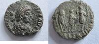 Rom Ae-13 Ae-13 von Honorius, geprägt in Alexandria Rs. drei Kaiser stehend -