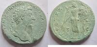 Rom Sesterz Sesterz von Marcus Aurelius Rs. Viktoria n. rechts stehend -