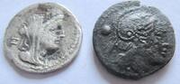 Rom Denar, Ae-Triens 3.-1. Jhd. v. Chr Lot: Denar (suberat) und AE-Trien... 57.05 US$  +  19.79 US$ shipping