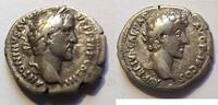 Rom Denar 140 n. Chr. Denar von Antoninus Pius  Rs. blo&szlig;er Kopf des Marc... 206.96 US$  +  40.47 US$ shipping
