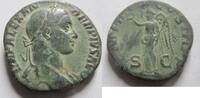 Rom Sesterz Sesterz von Severus Alexander Rs. Viktoria n. rechts auf Schild schreibend
