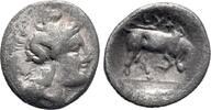 Greek - Lucania AR Triobol c. 350-300 BC -Thourioi - aVF 57.86 US$  +  40.50 US$ shipping