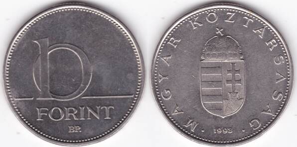 Ungarn 10 Forint 1993 Course coin EF MA Shops