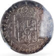Peru 8 reales Colonial Coinage Carlos IV Coat of Arms AU58 NGC silver coin 1799 UNC