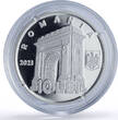 Romania 10 lei Petre Antonescu Triumphal Arch History proof silver coin 2023