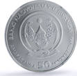 Rwanda 50 francs Gorilla African Ounce Wildlife Fauna MS70 NGC silver coin 2008 BU