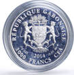 Gabon 1000 francs Capricorn Zodiac Signs proof silver coin 2014