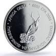 Guinea-Bissau 6000 francs Gazelle IDAO 4 Africa Elephant MS69 PCGS silver coin 2004 UNC