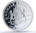 Somalia 1000 shillings Elephant African Wildlife Fauna PR70 PCGS silver coin 2006 Proof