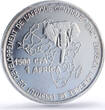 Central African Republic 1500 francs Lances IDAC 1 Africa Elephant MS69 PCGS silver coin 2005 UNC