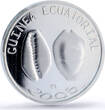 Equatorial Guinea 1500 francs Cowry Shells IDAC 1 Africa Elephant MS67 PCGS silver coin 2005 UNC