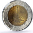 Egypt 1 pound Suez Canal Reverse Mule Ship MS 64 NGC bimetal coin 2011 (2015) UNC