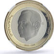 Morocco 100 dirhams Rabat Chellah Door UNESCO PF 69 NGC bimetal coin 2012 Proof