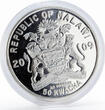 Malawi 50 kwacha Happy New Year and Merry Christmas crystal gilded silver 2009 Proof