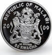 Malawi 50 kwacha Happy New Year and Merry Christmas crystal gilded silver 2009 Proof