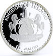 Lesotho 10 maloti Football World Cup in Spain proof silver coin 1982