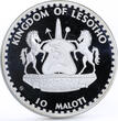 Lesotho 10 maloti Football World Cup in Spain proof silver coin 1982