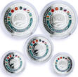 500 somoni Tajikistan set of 5 coins 20 Years Shanghai Organisation Pact silver coins 2021 Proof