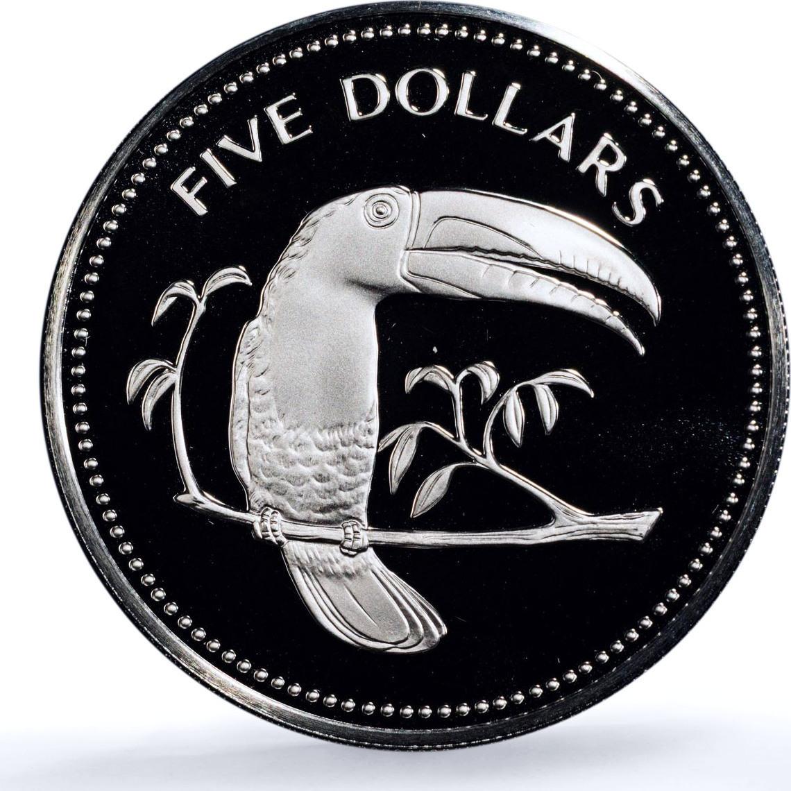 Belize 5 dollars Elizabeth II KM-44a Toucan Bird PR 70 PCGS silver