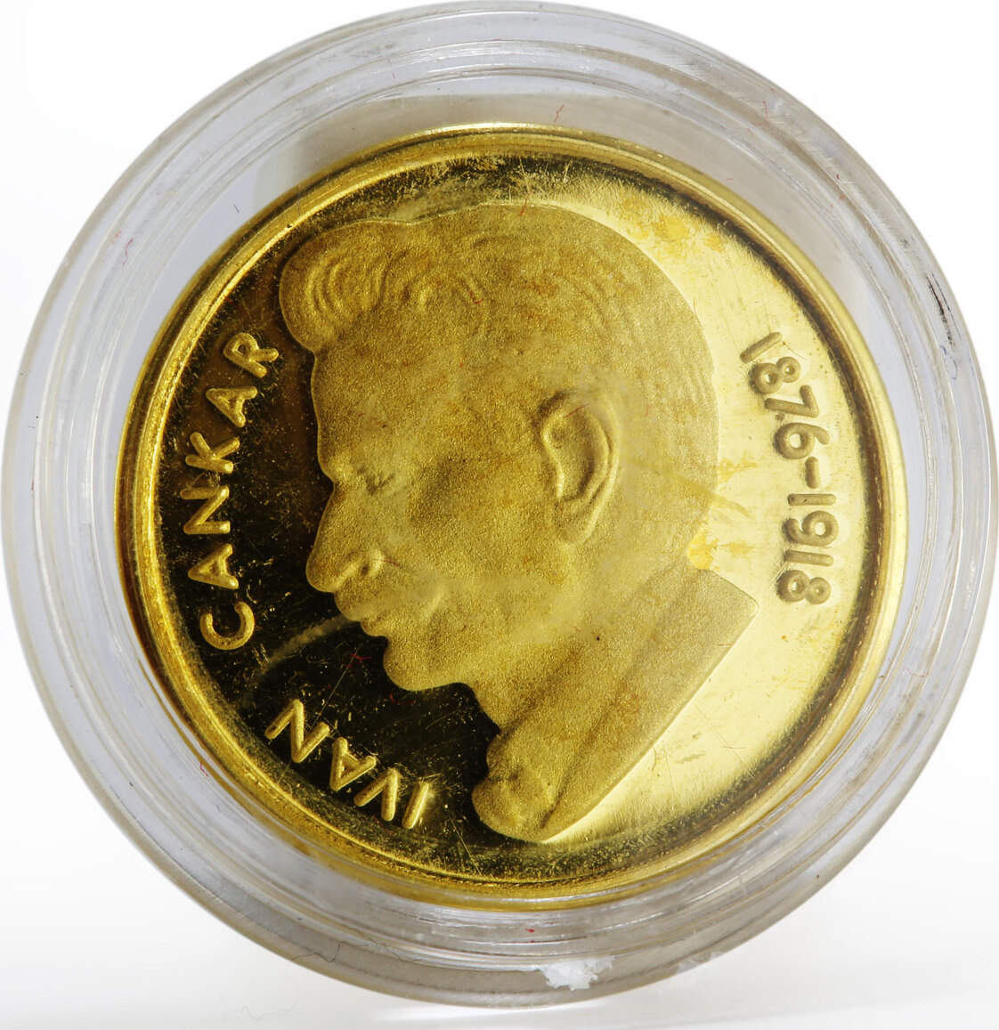 Slovenia 10 lip Ivan Cankar proof gold coin 1991 | MA-Shops