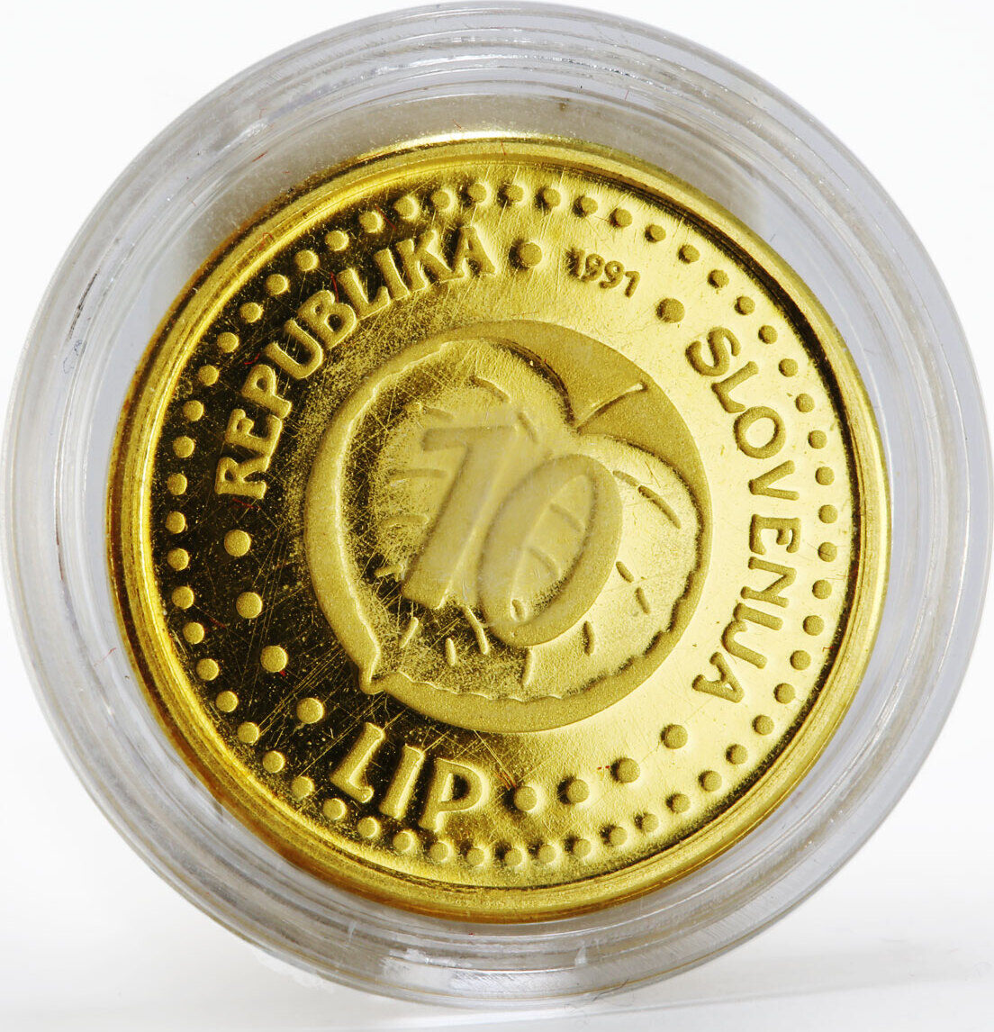 Slovenia 10 lip Ivan Cankar proof gold coin 1991 | MA-Shops