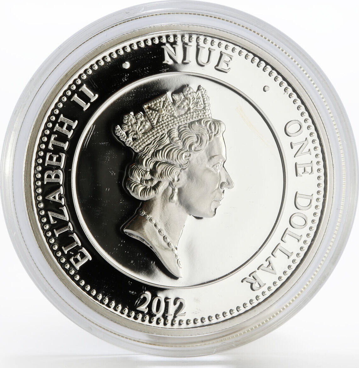 Серебряная монета доллар 2012 Niue. США 1 доллар (Dollar) серебро 2012. Монета 2012 ГМИИ. 1 серебряный доллар