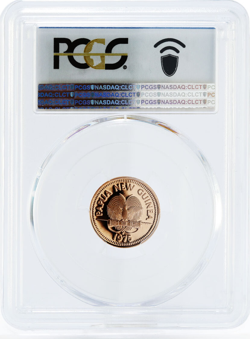 Papua New Guinea 1 toea The Butterfly PR70 PCGS proof bronze coin 1975 ...