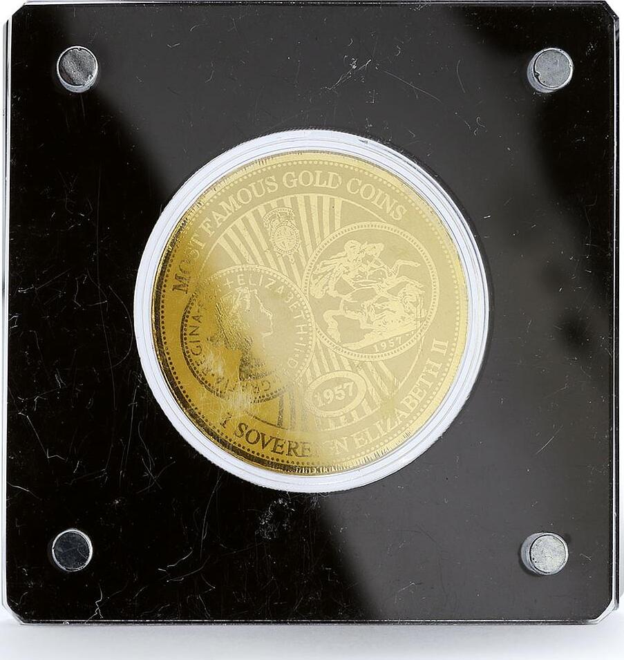 Niger 100 francs Most Famous Gold Coins 1 Sovereign Elizabeth II gold coin 2021 BU