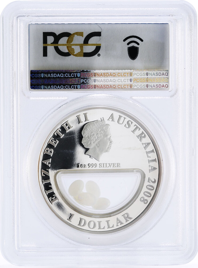 Australia 1 dollar Treasures Opals Locket PR69 PCGS silver coin 2008 ...