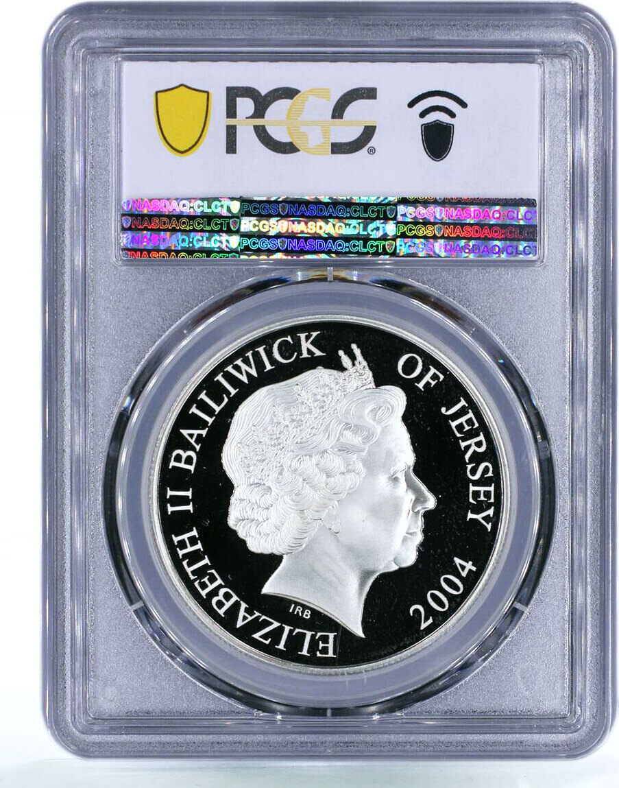 Bailiwick of Jersey 5 pounds Royal Navy Victory Ship PR68 PCGS silver ...