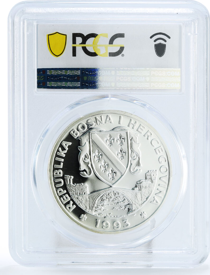 Bosnia and Herzegovina 750 dinara Tyrannosaurus Rex PR67 PCGS Ag
