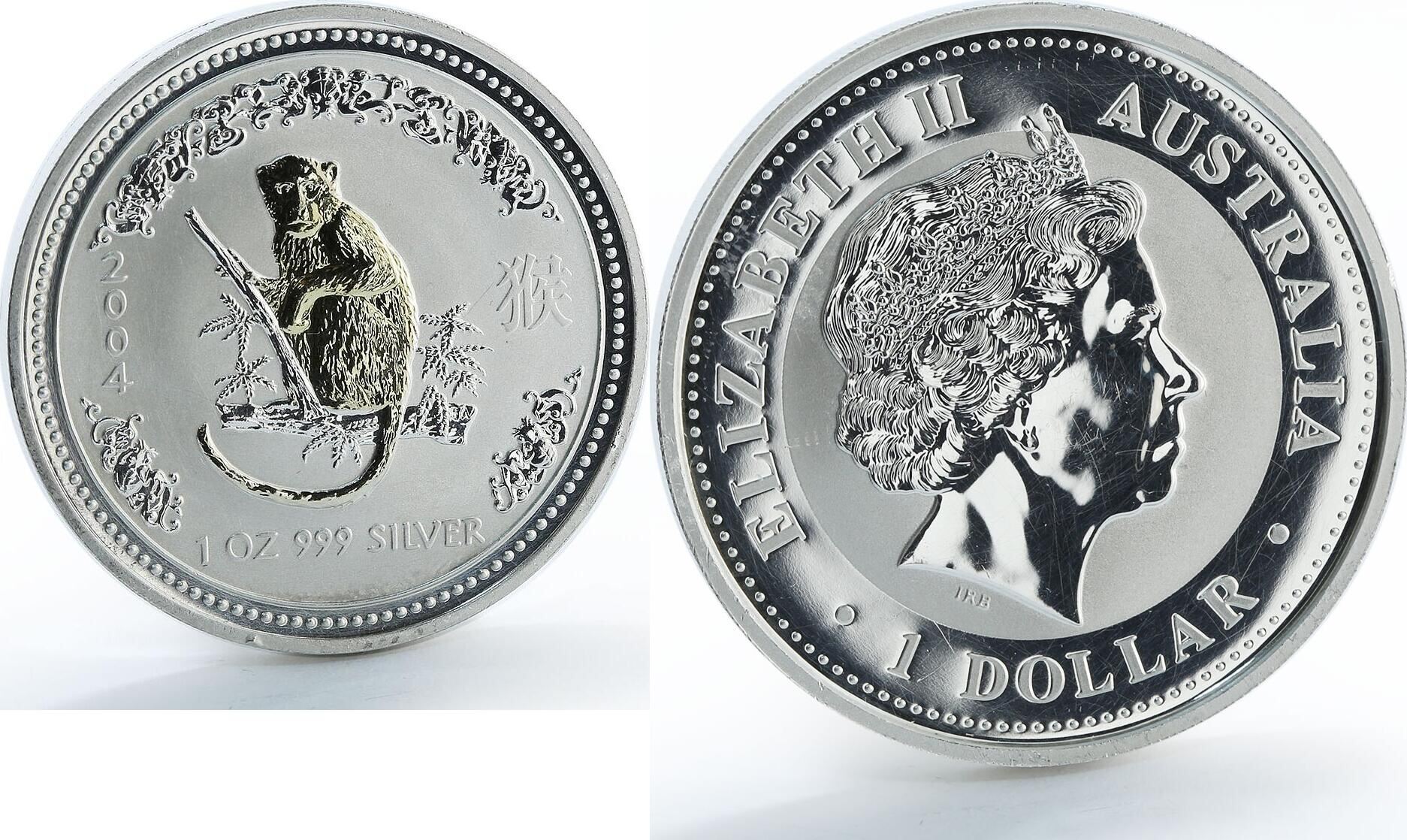 Монеты 2004. Fine Silver one Dollar 2004.