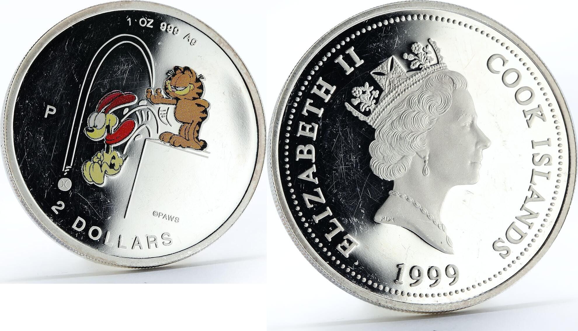コイン　GARFIELD/ガーフィールド SV( FINE SILVER) 1987 Silver Towne Garfield Collectibles 1 Ounce .999 Silver