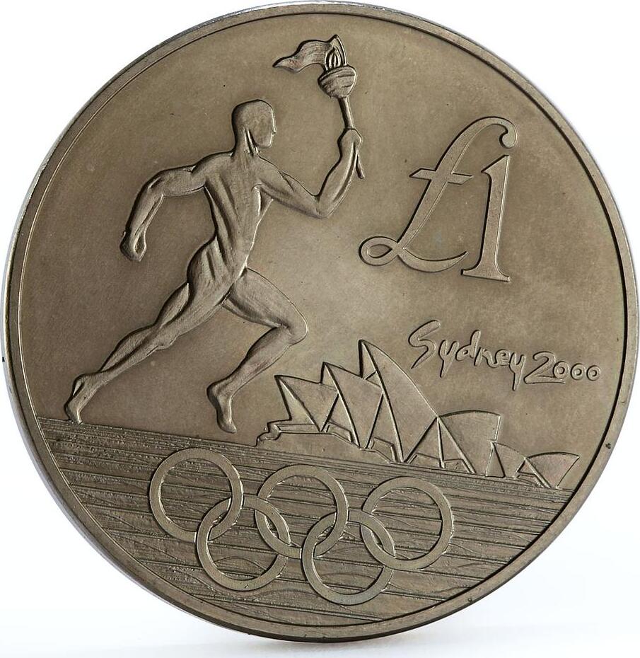 Cyprus 1 pound Sydney Olympic Games series Marathon Runner CuNi coin ...