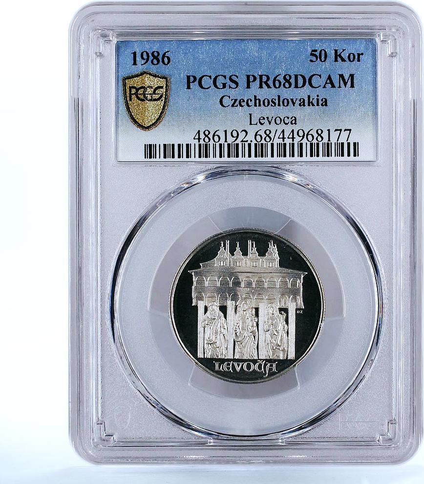 Czech Republic Czechoslovakia 50 Korun Levoca Town Landscape PR68 PCGS czech-republic-czechoslovakia-50-korun-levoca-town-landscape-pr68-pcgs