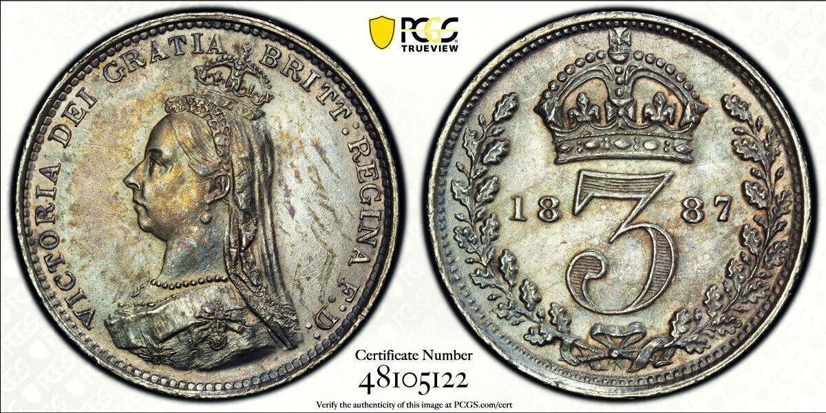 United Kingdom Great Britain 3 pence Regular Coinage Queen Victoria ...