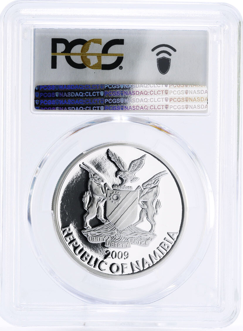 Namibia 10 dollars Great Monarchs Wilhelm II PR70 PCGS gilded