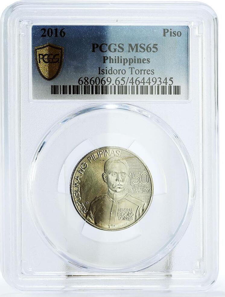 philippines-1-piso-150-years-general-isidoro-torres-ms65-pcgs-nickel