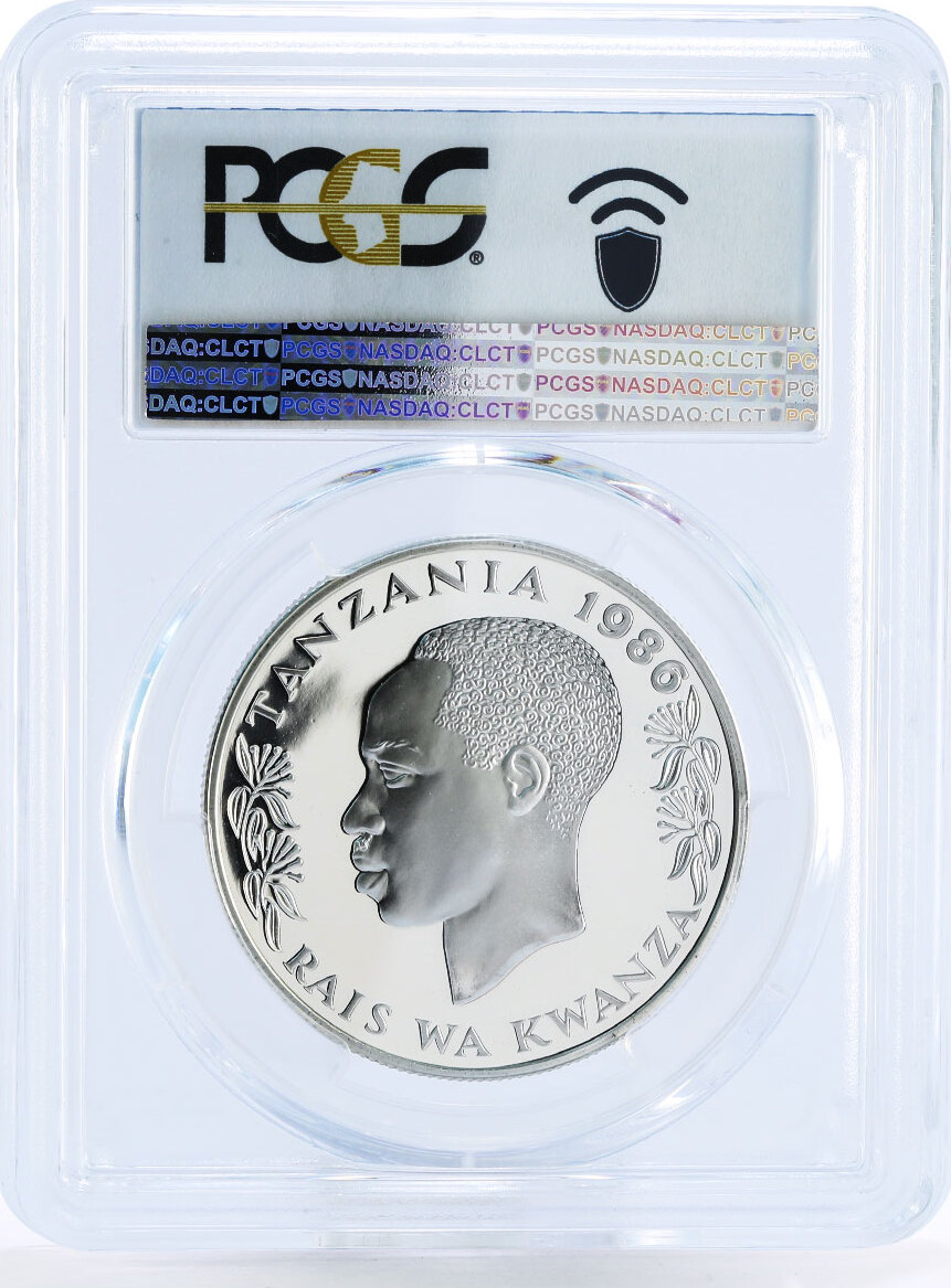 Tanzania 100 shillings Endangered Wildlife Elephant PR70 PCGS